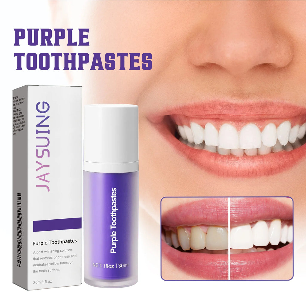 Purple Whitening Toothpaste for Oral Enamel Clean Care