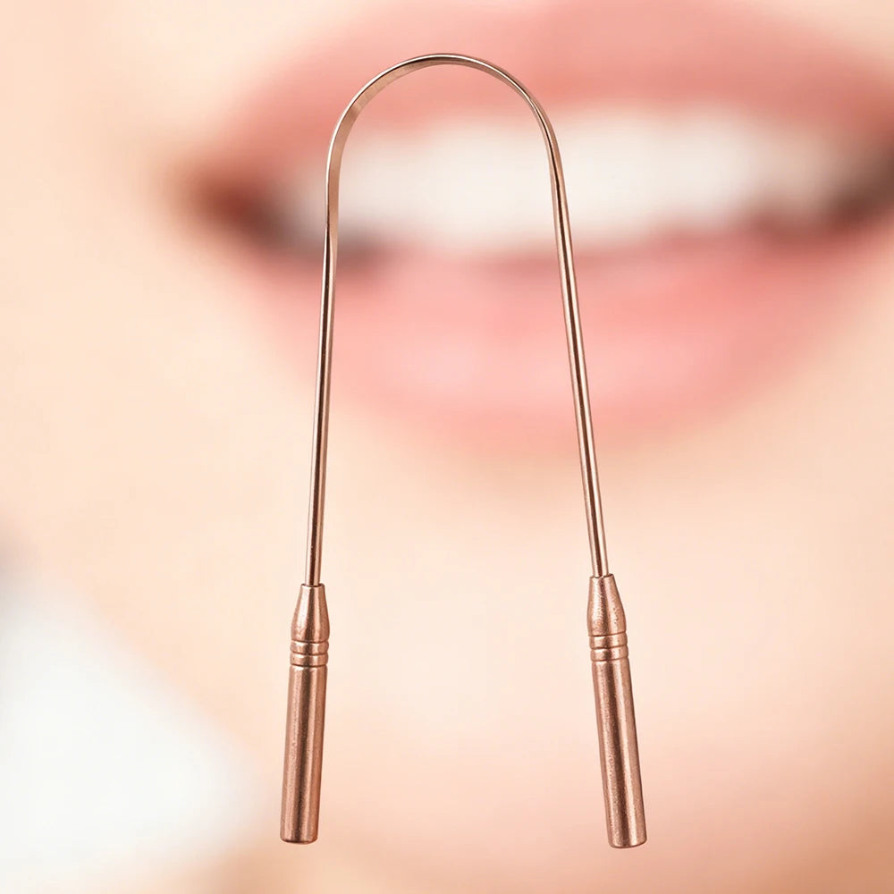 Stainless steel tongue scraper