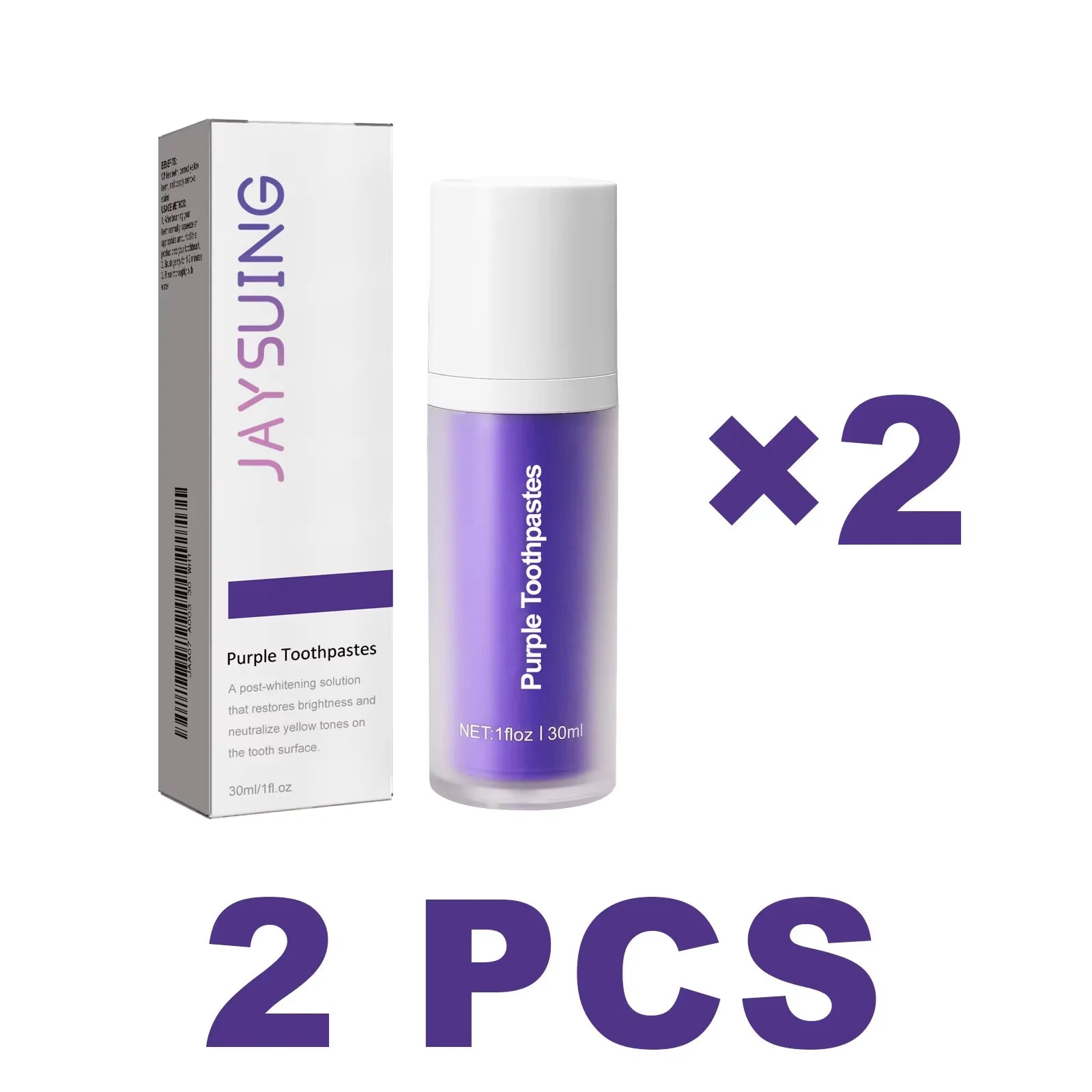 Purple Whitening Toothpaste for Oral Enamel Clean Care