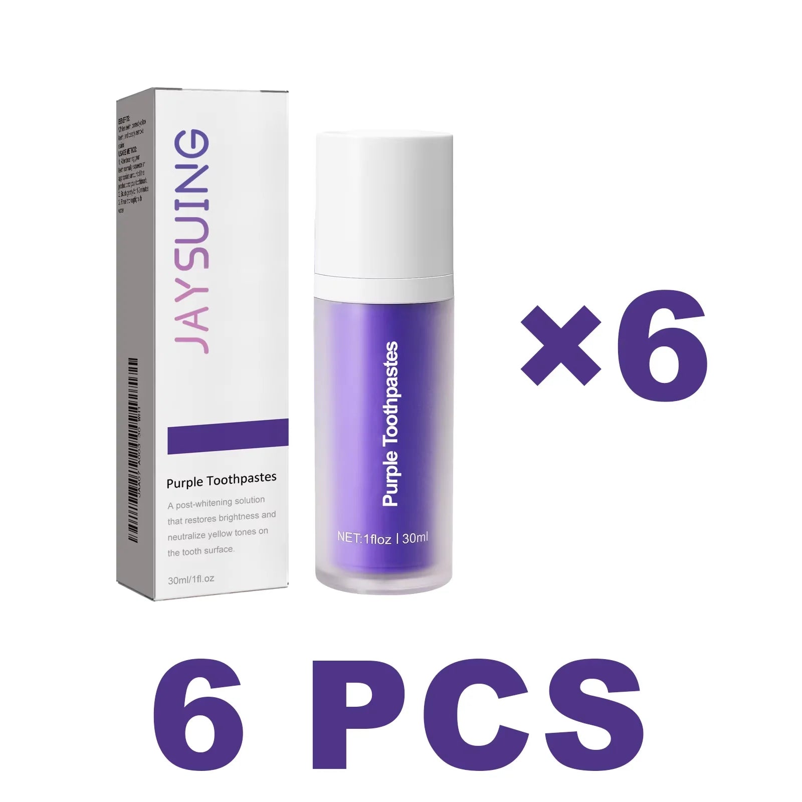 Purple Whitening Toothpaste for Oral Enamel Clean Care