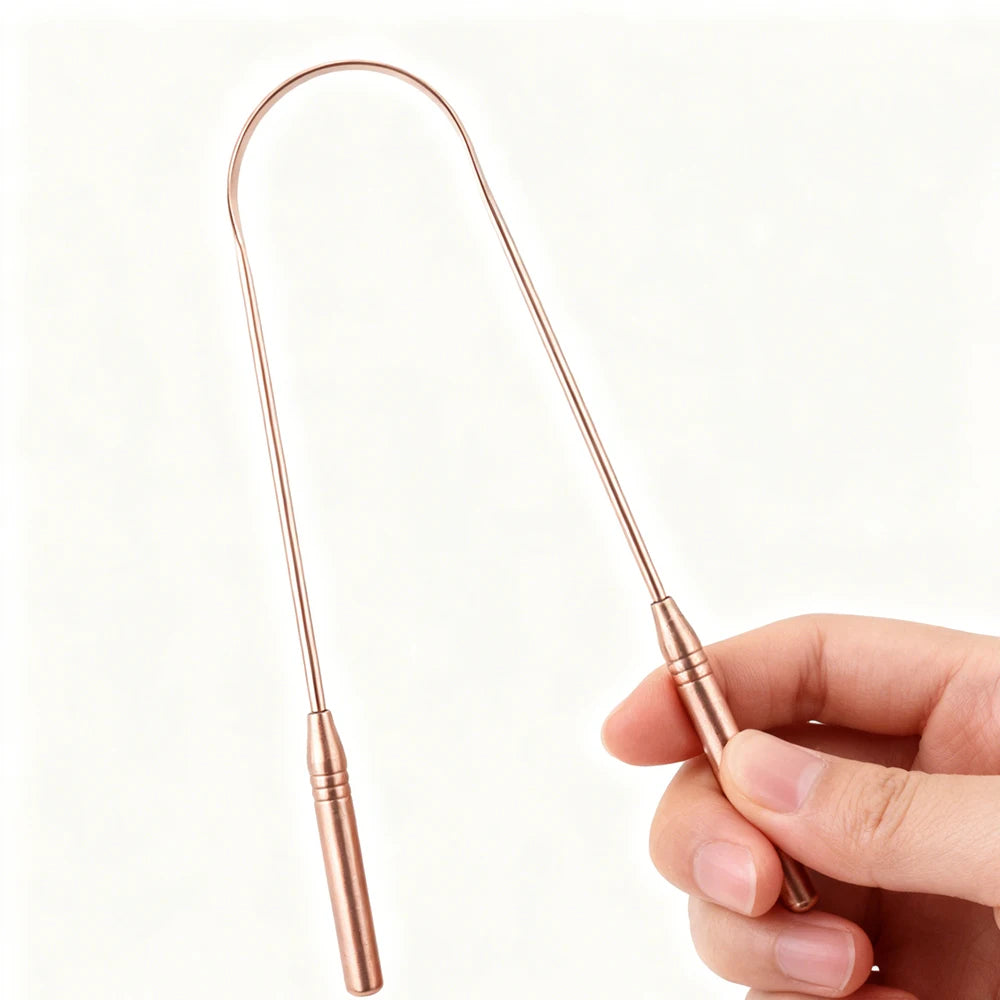 Stainless steel tongue scraper